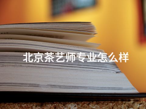 北京茶艺师专业怎么样