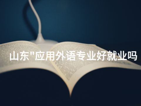 山东"应用外语专业好就业吗