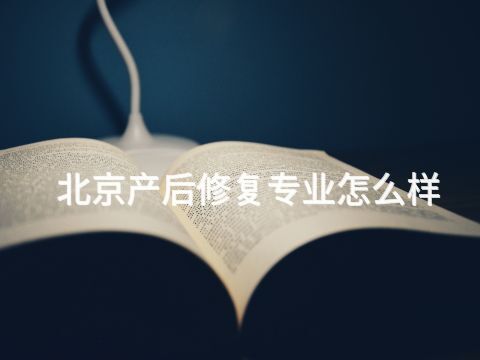 北京产后修复专业怎么样 北京产后修复专业怎么样