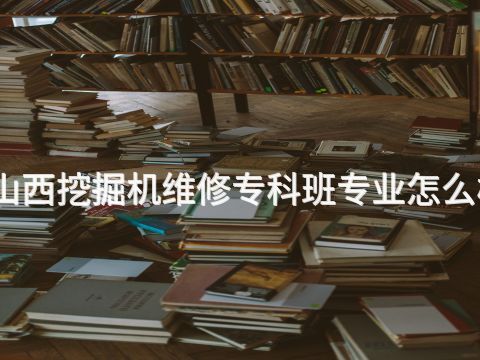 山西挖掘机维修专科班专业怎么样