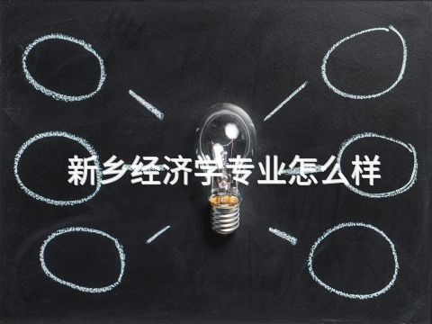新乡经济学专业怎么样