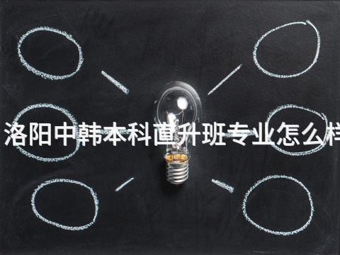 洛阳中韩本科直升班专业怎么样