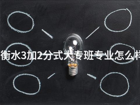 衡水3加2分式大专班专业怎么样