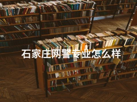 石家庄网警专业怎么样
