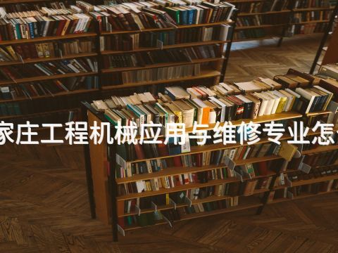 石家庄工程机械应用与维修专业怎么样