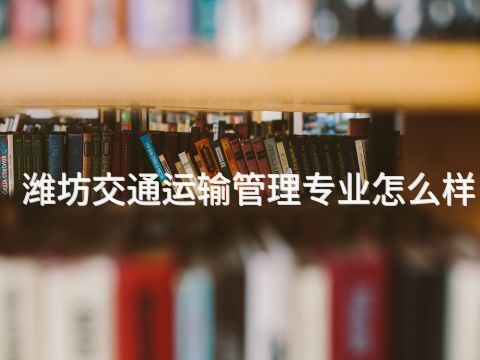 潍坊交通运输管理专业怎么样(图1) 潍坊交通运输管理专业怎么样(图1)