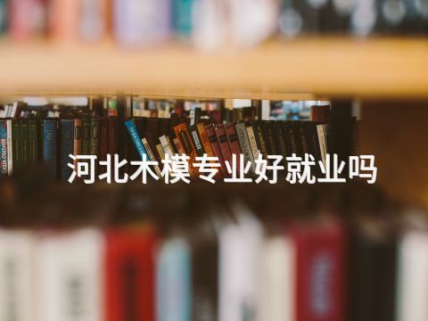 河北木模专业好就业吗