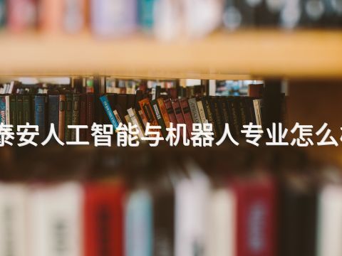 泰安人工智能与机器人专业怎么样