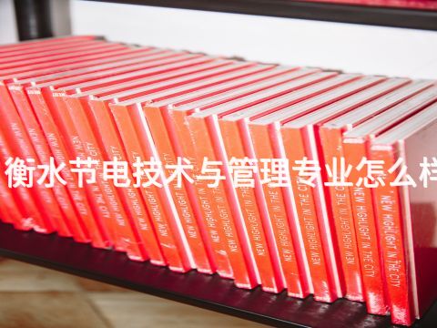 衡水节电技术与管理专业怎么样