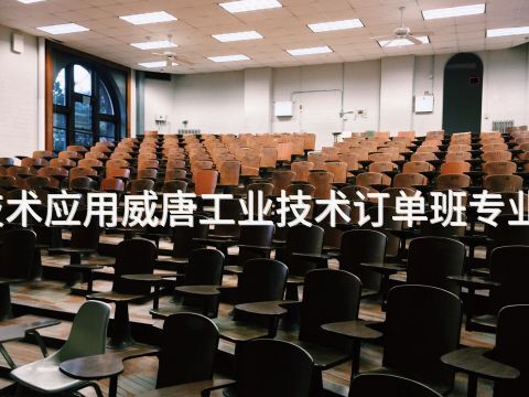 新乡智能制造技术应用威唐工业技术订单班专业就业前景怎么样