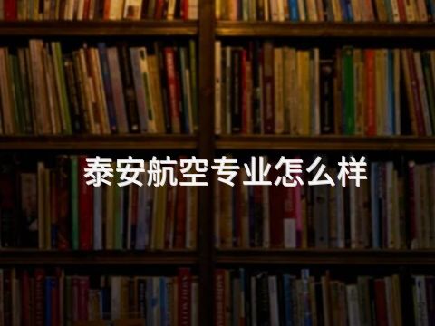 泰安航空专业怎么样(图1)