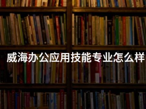 威海办公应用技能专业怎么样