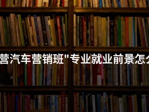 东营汽车营销班"专业就业前景怎么样