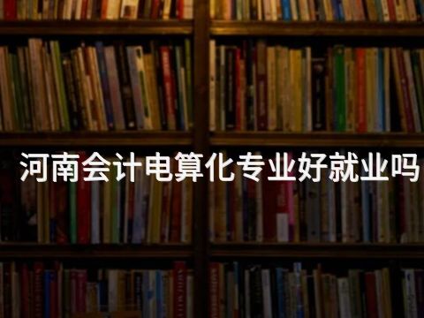 河南会计电算化专业好就业吗(图1) 河南会计电算化专业好就业吗(图1)
