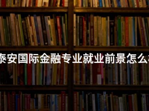 泰安国际金融专业就业前景怎么样(图1) 泰安国际金融专业就业前景怎么样(图1)