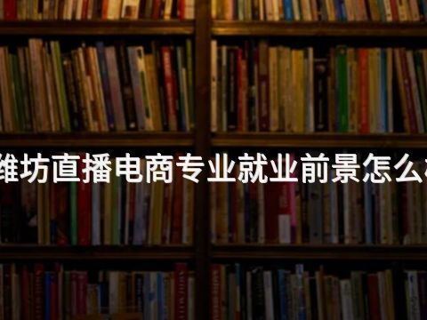 潍坊直播电商专业就业前景怎么样