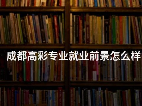 成都高彩专业就业前景怎么样