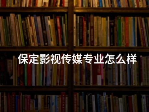 保定影视传媒专业怎么样(图1) 保定影视传媒专业怎么样(图1)