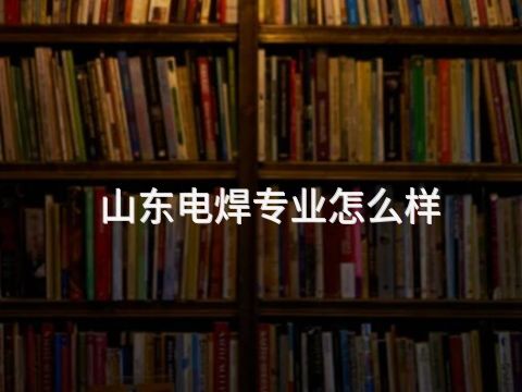 山东电焊专业怎么样
