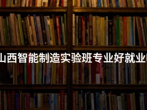 山西智能制造实验班专业好就业吗