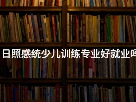 日照感统少儿训练专业好就业吗