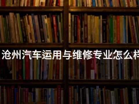 沧州汽车运用与维修专业怎么样