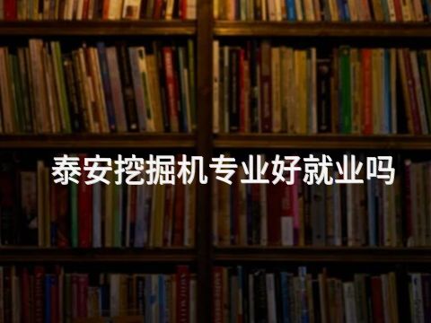 泰安挖掘机专业好就业吗