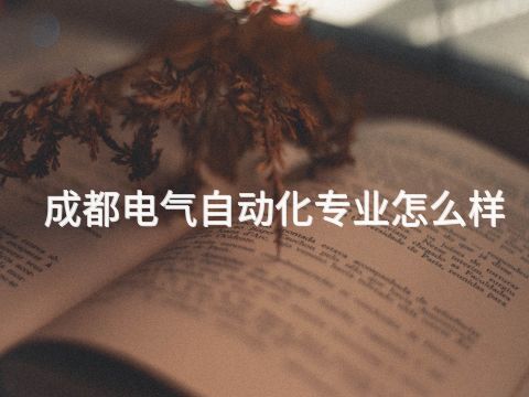 成都电气自动化专业怎么样