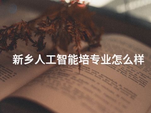 新乡人工智能培专业怎么样