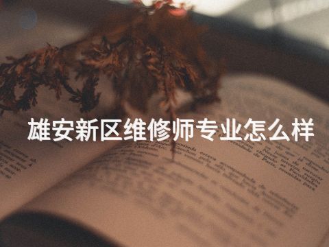 雄安新區維修師專業怎么樣