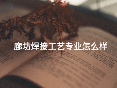 廊坊焊接工艺专业怎么样