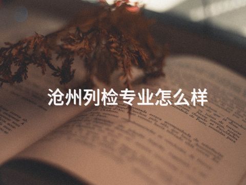 沧州列检专业怎么样(图1)