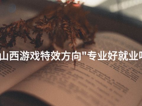 山西游戏特效方向"专业好就业吗(图1) 山西游戏特效方向"专业好就业吗(图1)