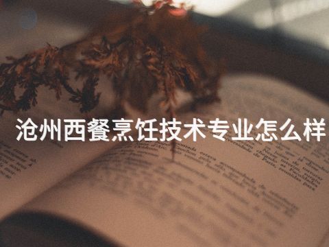 沧州西餐烹饪技术专业怎么样
