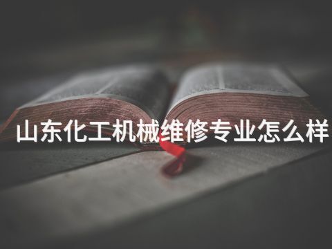 山东化工机械维修专业怎么样