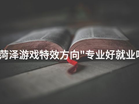 菏泽游戏特效方向"专业好就业吗
