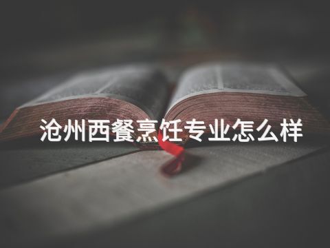 沧州西餐烹饪专业怎么样