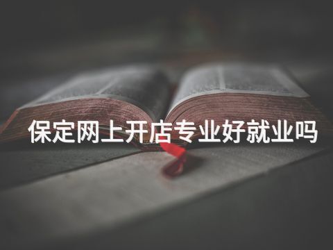 保定网上开店专业好就业吗