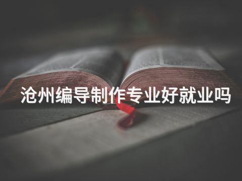 沧州编导制作专业好就业吗(图1) 沧州编导制作专业好就业吗(图1)