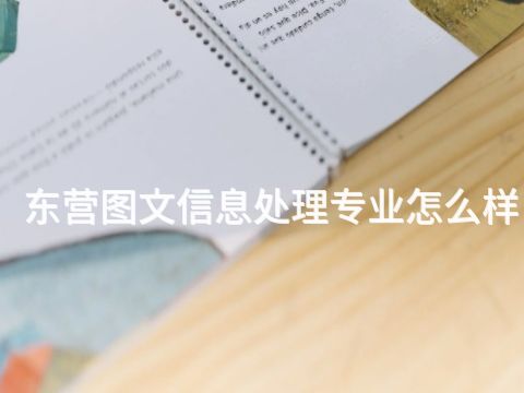 东营图文信息处理专业怎么样