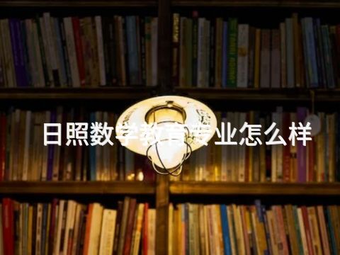 日照数学教育专业怎么样