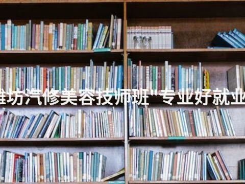 潍坊汽修美容技师班"专业好就业吗