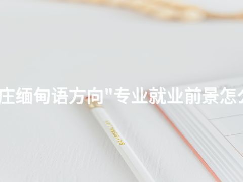 枣庄缅甸语方向"专业就业前景怎么样