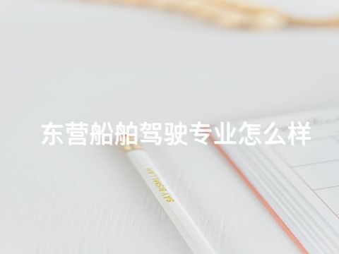 东营船舶驾驶专业怎么样