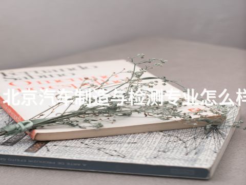 北京汽车制造与检测专业怎么样 北京汽车制造与检测专业怎么样