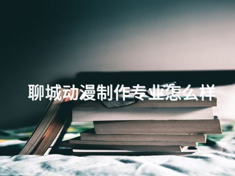 聊城动漫制作专业怎么样