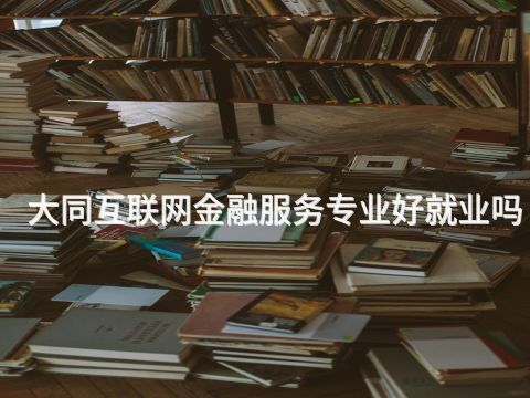 大同互联网金融服务专业好就业吗