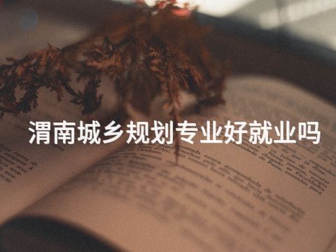 渭南城乡规划专业好就业吗