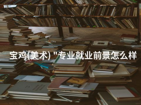 宝鸡(美术) "专业就业前景怎么样