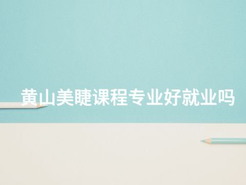 黄山美睫课程专业好就业吗